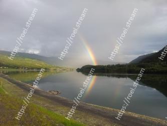 Body of water, Sky, Highland, Nature, Reflection, Rainbow, Water, Loch, Lake, Reservoir 