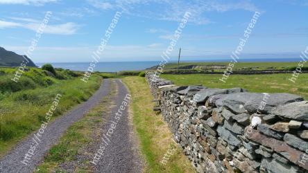 Wall, Stone wall, Raised beach, Rock, Coast, Sea, Road, Grass, Fell, Landscape 