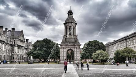 Landmark, City, Sky, Architecture, Public space, Town square, Human settlement, Plaza, Urban area, Building Trinity College, Trinity College| Dublin