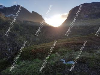 Mountainous landforms, Mountain, Highland, Sky, Natural landscape, Wilderness, Valley, Fell, Light, Hill 