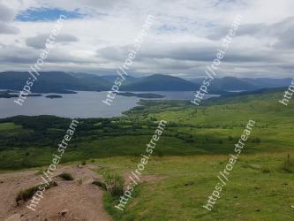 Highland, Mountainous landforms, Sky, Mountain, Wilderness, Grassland, Hill, Loch, Natural environment, Fell Loch Lomond