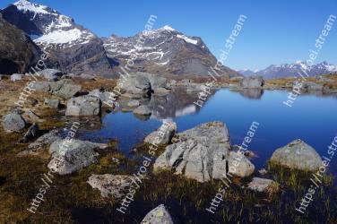 Mountainous landforms, Mountain, Natural landscape, Mountain range, Reflection, Nature, Tarn, Wilderness, Alps, Sky 