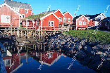 Water, Reflection, House, Harbor, Home, Town, Waterway, Cottage, Building, Tree 
