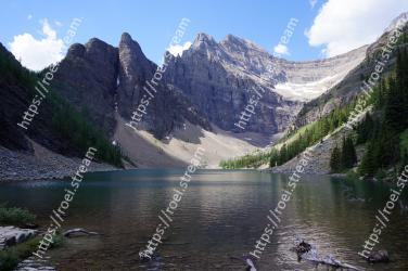 Mountainous landforms, Body of water, Mountain, Natural landscape, Tarn, Nature, Highland, Wilderness, Lake, Glacial lake Lake Agnes
