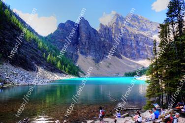 Mountainous landforms, Mountain, Natural landscape, Body of water, Nature, Wilderness, Lake, Glacial lake, Mountain range, Reflection Lake Agnes