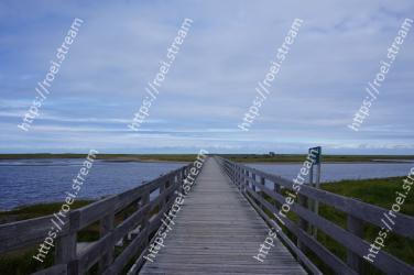 Boardwalk, Walkway, Water, Sky, Natural landscape, Horizon, Sea, Shore, Grass, Pier 