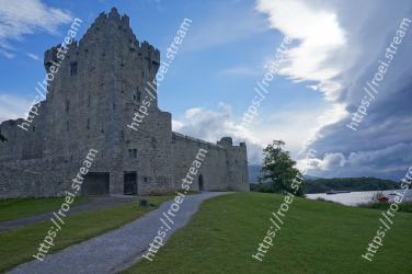 Castle, Landmark, Sky, Grass, Ruins, Highland, Historic site, Fortification, Building, Architecture Ross Castle