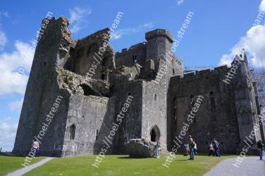 Ruins, Ancient history, Castle, Historic site, Archaeological site, Building, History, Sky, Rock, Grass Rock of Cashel