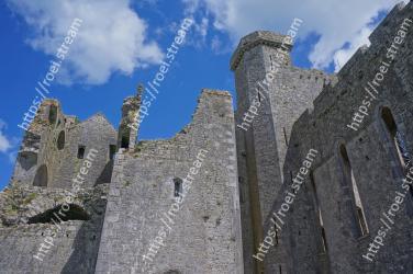Ruins, Castle, Fortification, Wall, Ancient history, Historic site, History, Building, Sky, Medieval architecture Rock of Cashel
