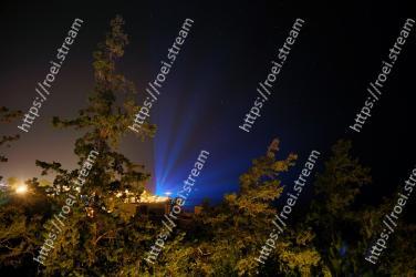 Sky, Night, Light, Tree, Atmospheric phenomenon, Atmosphere, Lighting, Cloud, Darkness, Space 