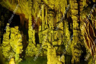 Speleothem, Formation, Stalagmite, Cave, Stalactite, Nature reserve, Geology, Coastal and oceanic landforms, Rock, Plant Dikteon Cave