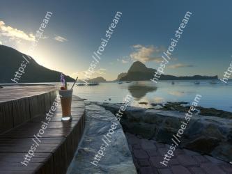 Sky, Water, Sea, Natural landscape, Ocean, Coast, Morning, Reflection, Cloud, Mountain 