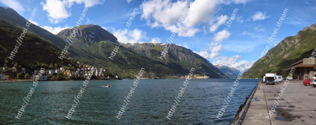 Body of water, Mountainous landforms, Highland, Mountain, Fjord, Mountain range, Lake district, Sound, Natural landscape, Lake Odda